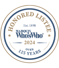 Honored Listee | Est. 1898 Marquis Who'sWho | 2024 | Over 125 Years