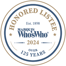 Honored Listee | Est. 1898 Marquis Who'sWho | 2024 | Over 125 Years